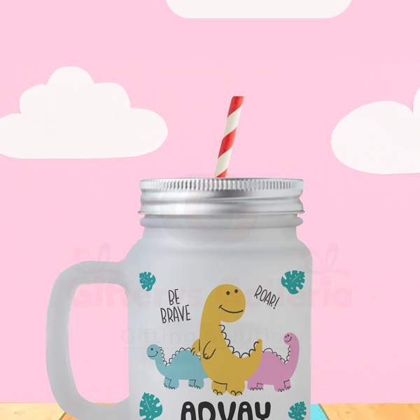 Personalized Frosted Mason Jar